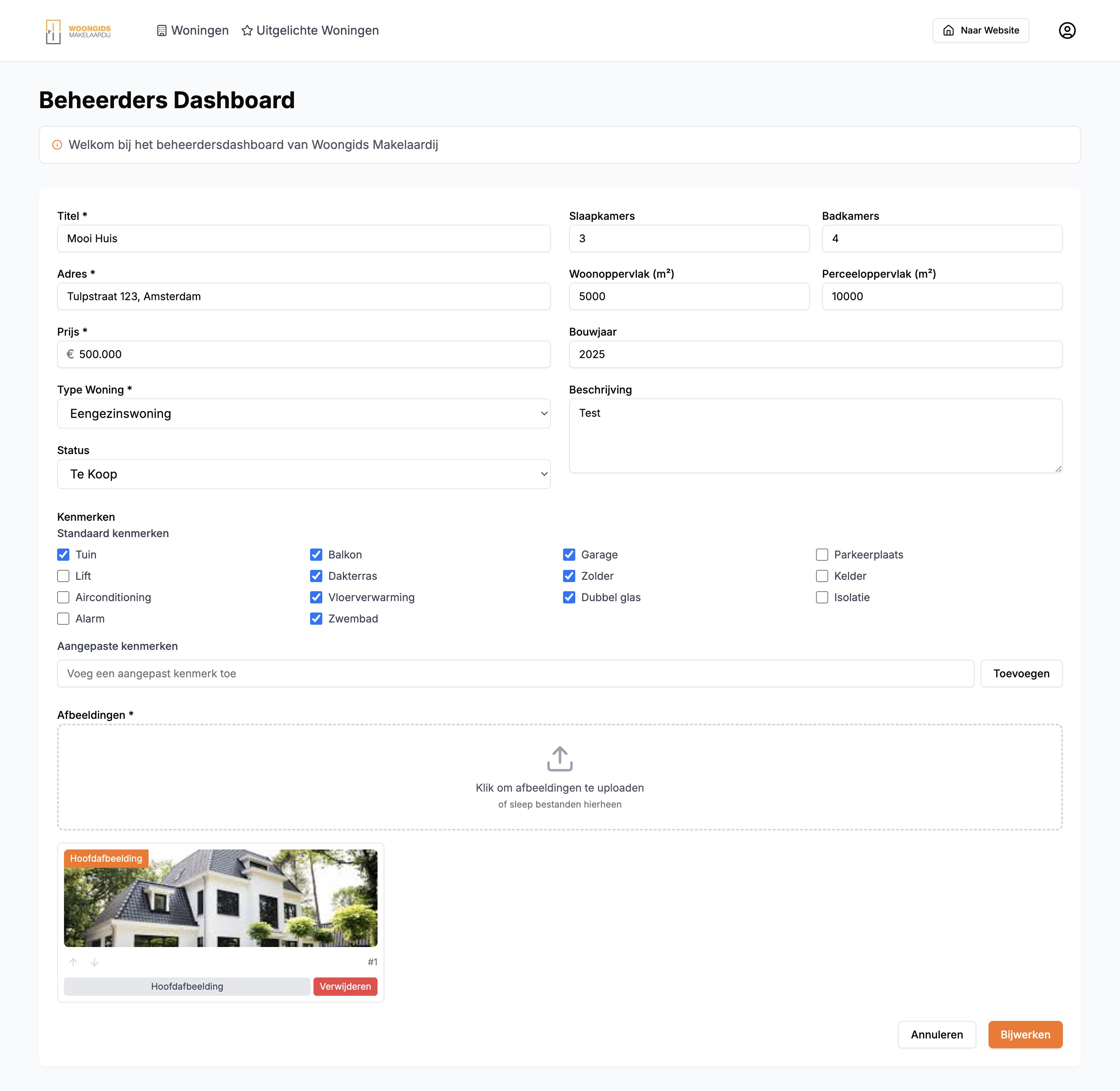 Woongids Makelaardij Homepage
